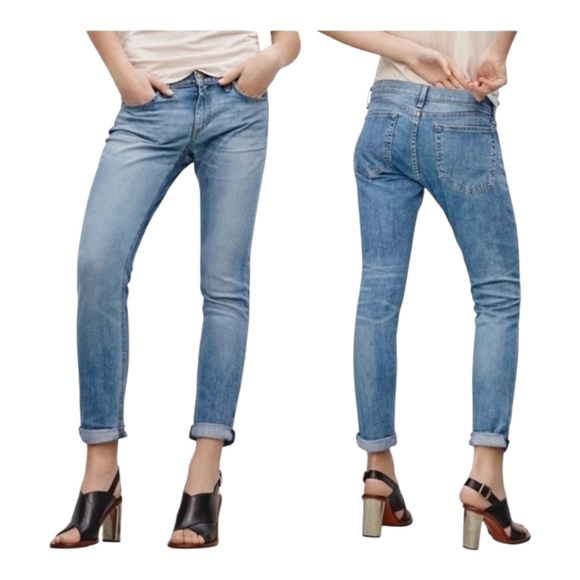 RAG & BONE Women's Light Blue Boyfriend Jeans Beckers Size 25 Straight - Picture 2 of 12